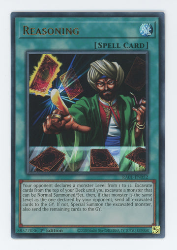 RA01-EN052 - Reasoning (UR) - Ultra Rare - 25th Anniversary Rarity Collection
