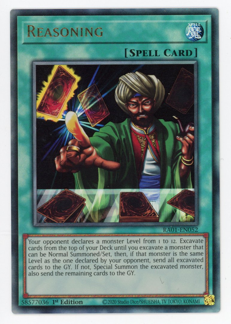 RA01-EN052 - Reasoning - Ultimate Rare - Normal Spell - Rarity Collection