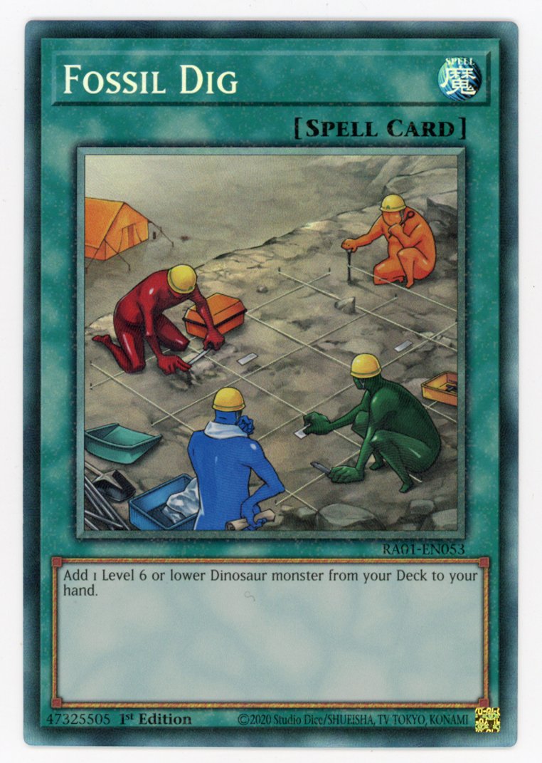 RA01-EN053 - Fossil Dig - Collector's Rare - Normal Spell - Rarity Collection