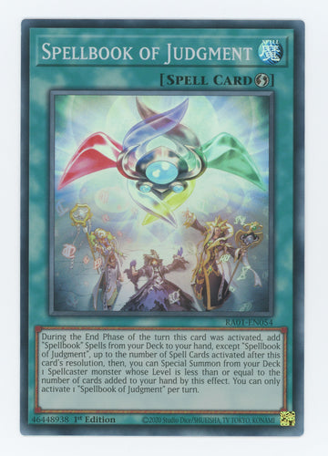 RA01-EN054 - Spellbook of Judgment - Super Rare - 25th Anniversary Rarity Collection