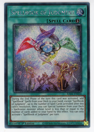RA01-EN054 - Spellbook of Judgment - Platinum Secret Rare - 25th Anniversary Rarity Collection