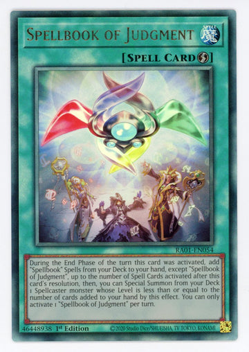 RA01-EN054 - Spellbook of Judgment (PUR) - Ultimate Rare - 25th Anniversary Rarity Collection