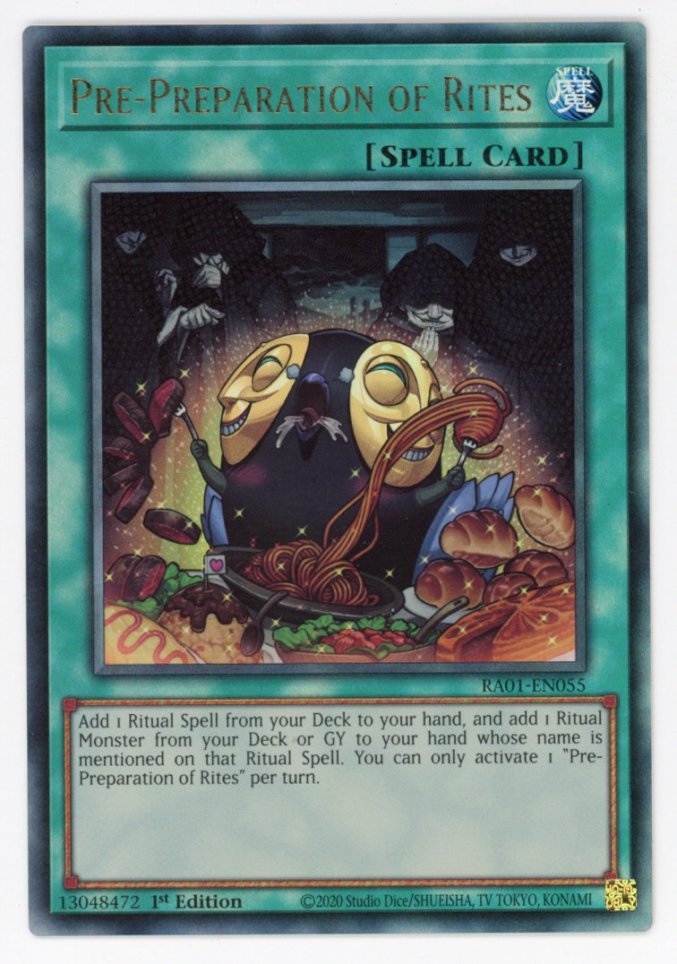 RA01-EN055 - Pre-Preparation of Rites - Ultimate Rare - Normal Spell - Rarity Collection