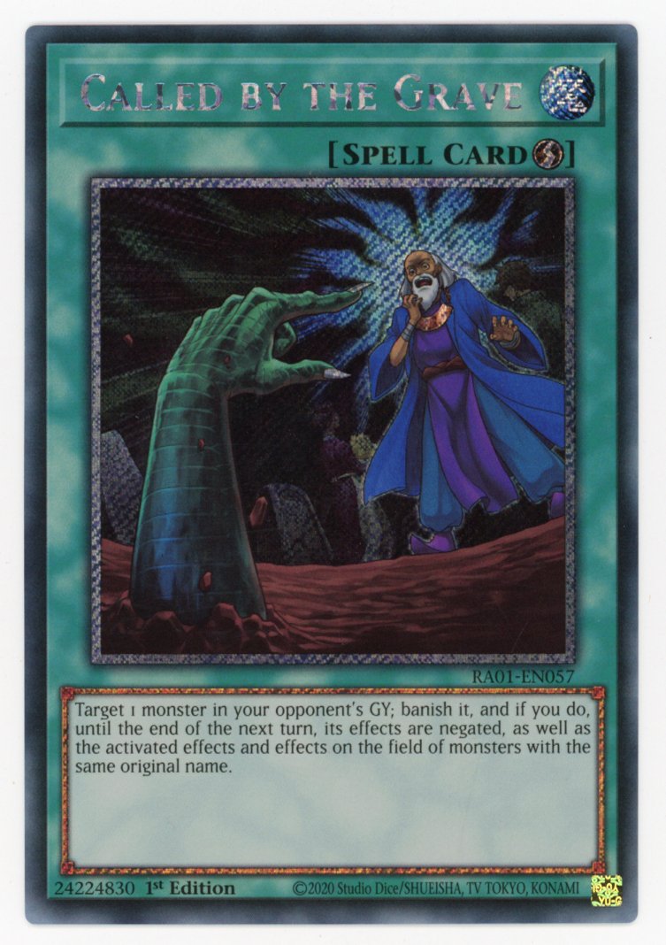 RA01-EN057 - Called by the Grave - Platinum Secret Rare - Quick-Play Spell - Rarity Collection