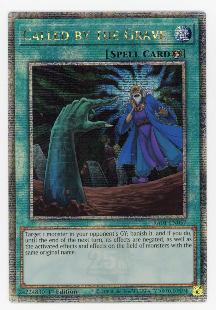 RA01-EN057 - Called by the Grave - Quarter Century Secret Rare - Quick-Play Spell - Rarity Collection