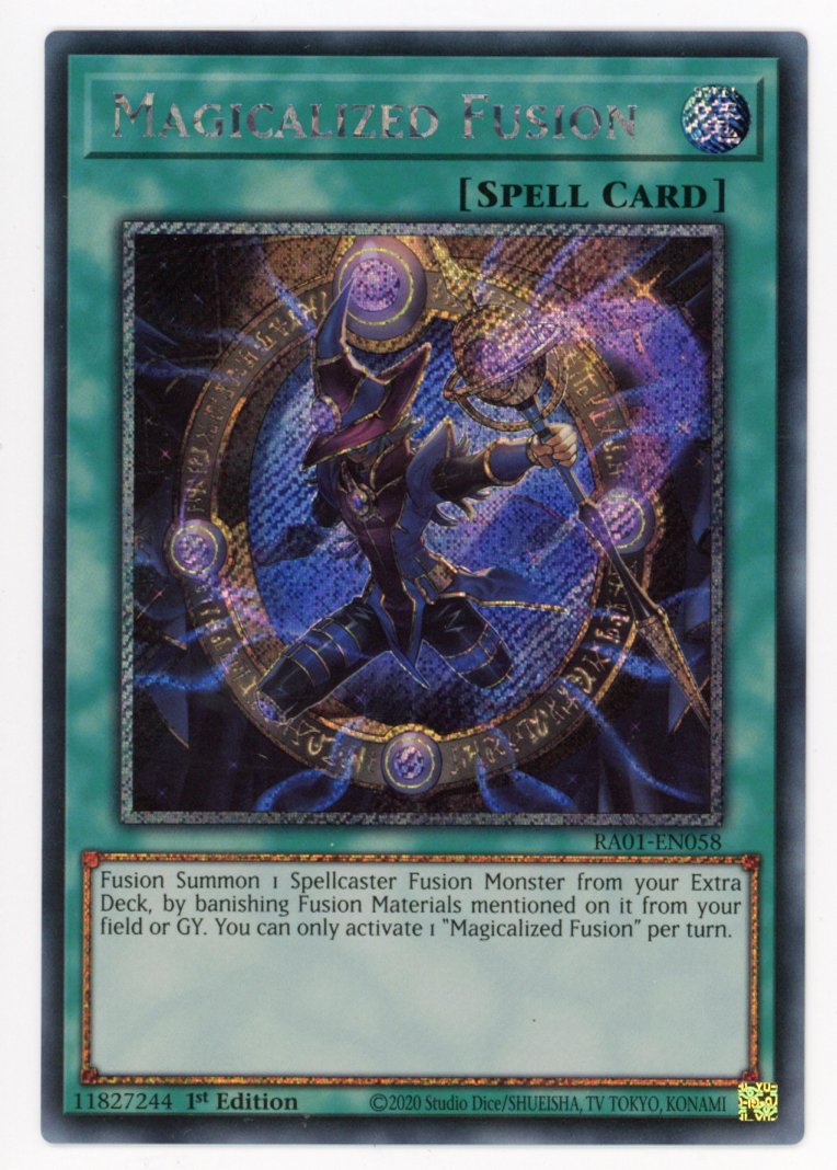 RA01-EN058 - Magicalized Fusion - Platinum Secret Rare - Normal Spell - Rarity Collection