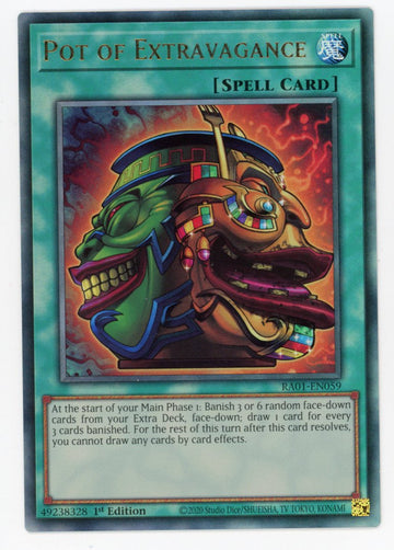 RA01-EN059 - Pot of Extravagance (PUR) - Ultimate Rare - 25th Anniversary Rarity Collection