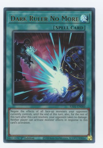 RA01-EN060 - Dark Ruler No More (UR) - Ultra Rare - 25th Anniversary Rarity Collection