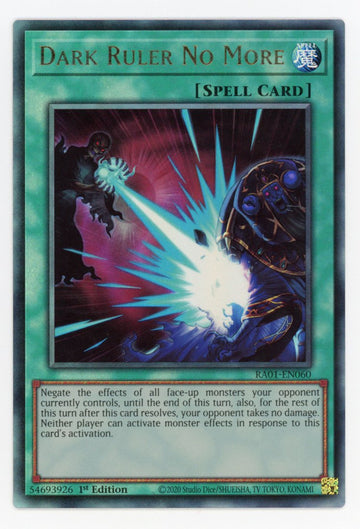 RA01-EN060 - Dark Ruler No More (PUR) - Ultimate Rare - 25th Anniversary Rarity Collection