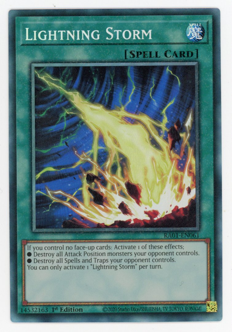 RA01-EN061 - Lightning Storm - Collector's Rare - Normal Spell - Rarity Collection