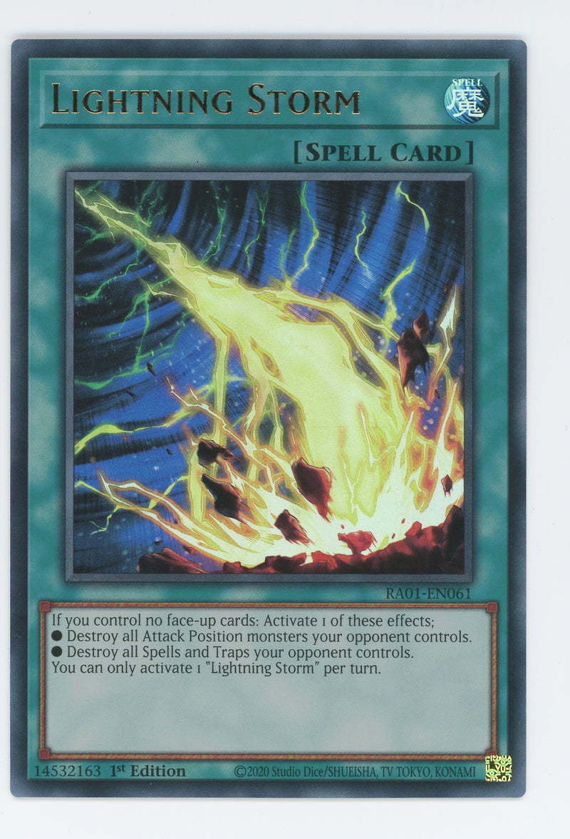 RA01-EN061 - Lightning Storm - Ultra Rare - Normal Spell - Rarity Collection