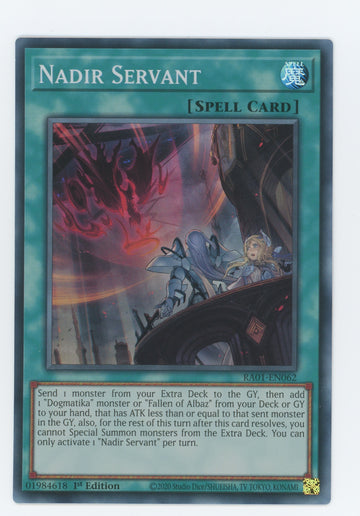 RA01-EN062 - Nadir Servant - Super Rare - 25th Anniversary Rarity Collection