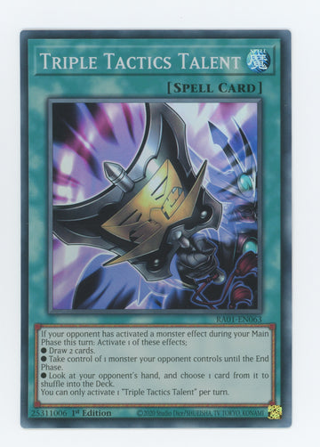 RA01-EN063 - Triple Tactics Talent - Super Rare - 25th Anniversary Rarity Collection