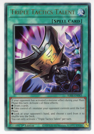 RA01-EN063 - Triple Tactics Talent (PUR) - Ultimate Rare - 25th Anniversary Rarity Collection