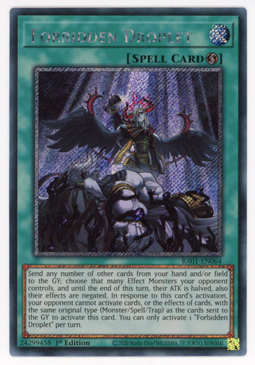 RA01-EN064 - Forbidden Droplet - Platinum Secret Rare - 25th Anniversary Rarity Collection