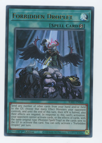RA01-EN064 - Forbidden Droplet (UR) - Ultra Rare - 25th Anniversary Rarity Collection