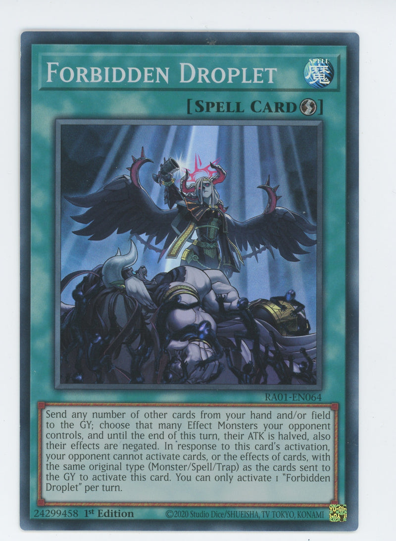 RA01-EN064 - Forbidden Droplet - Super Rare - Quick-Play Spell - Rarity Collection