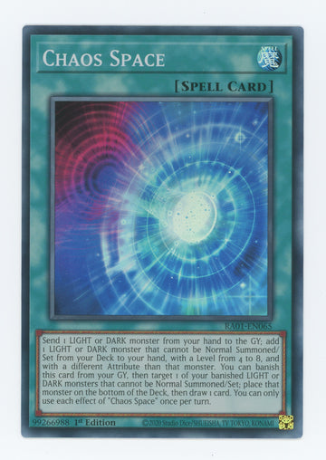 RA01-EN065 - Chaos Space - Super Rare - 25th Anniversary Rarity Collection