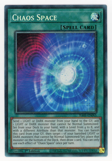 RA01-EN065 - Chaos Space (PCR) - Collector's Rare - 25th Anniversary Rarity Collection