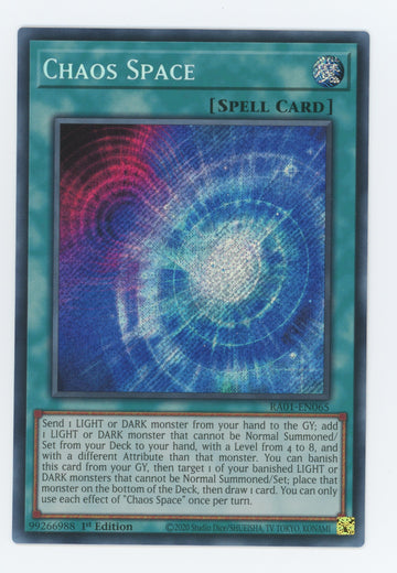 RA01-EN065 - Chaos Space - Secret Rare - 25th Anniversary Rarity Collection