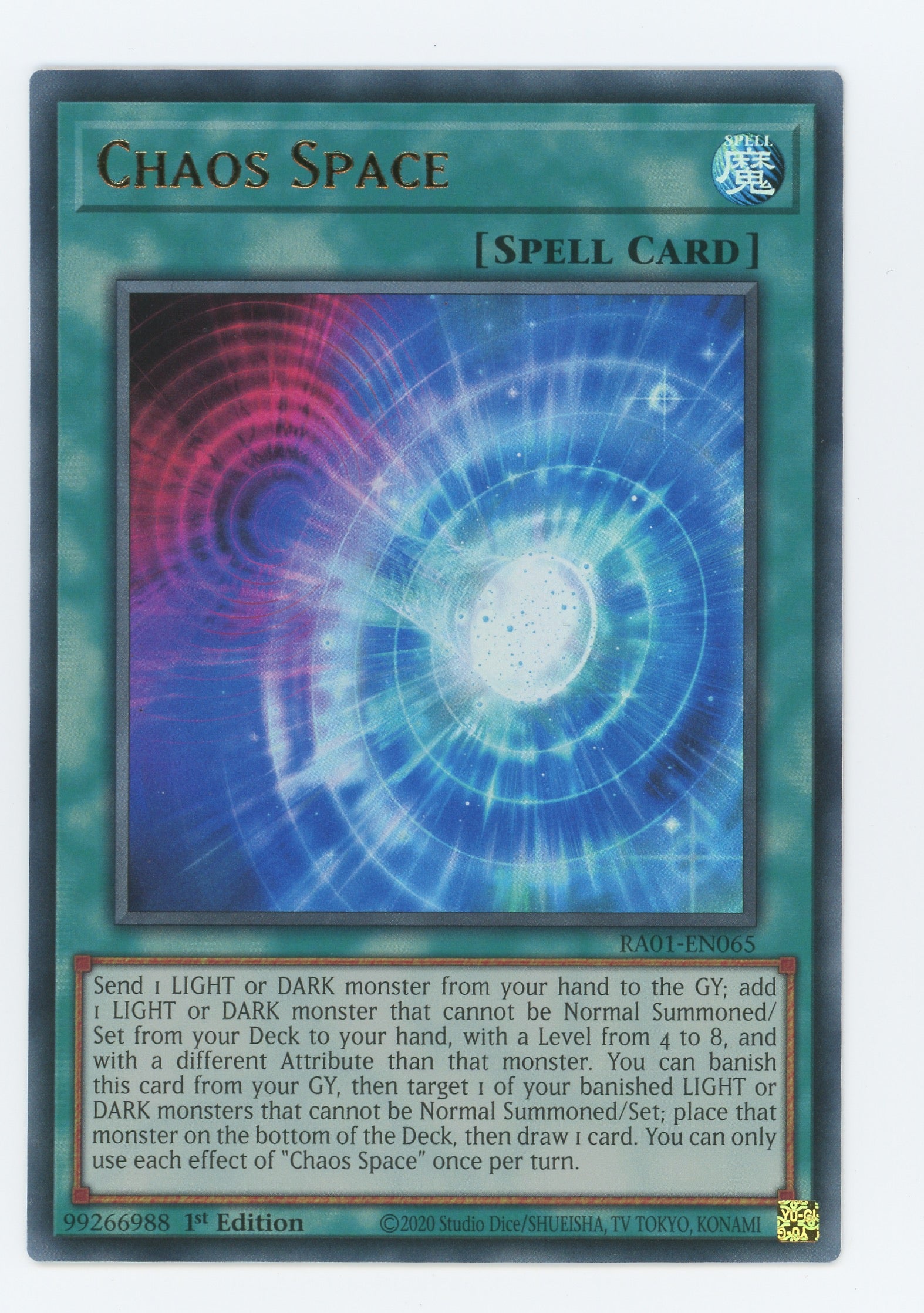 RA01-EN065 - Chaos Space - Ultra Rare - Normal Spell - Rarity Collection