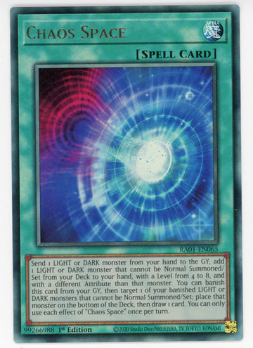 RA01-EN065 - Chaos Space (PUR) - Ultimate Rare - 25th Anniversary Rarity Collection