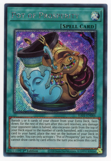 RA01-EN066 - Pot of Prosperity - Platinum Secret Rare - 25th Anniversary Rarity Collection
