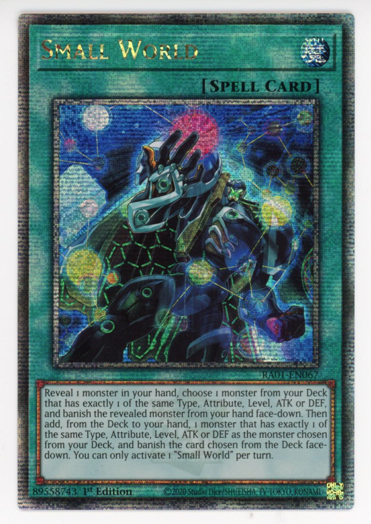 RA01-EN067 - Small World - Quarter Century Secret Rare - Normal Spell - Rarity Collection