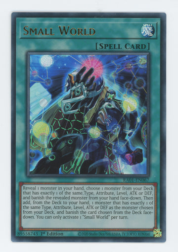 RA01-EN067 - Small World (UR) - Ultra Rare - 25th Anniversary Rarity Collection