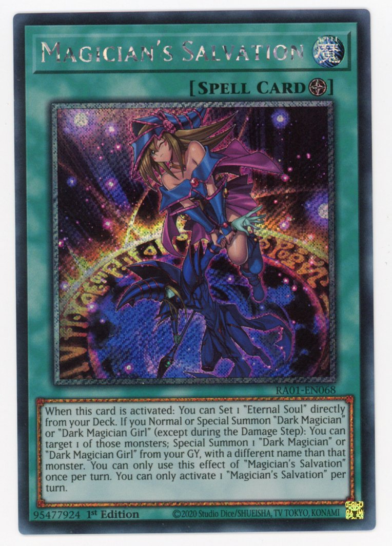 RA01-EN068 - Magician's Salvation - Platinum Secret Rare - Field Spell - Rarity Collection