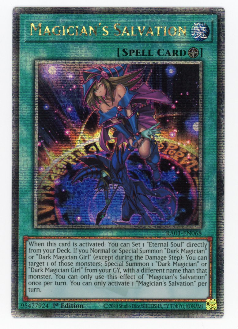 RA01-EN068 - Magician's Salvation - Quarter Century Secret Rare - Field Spell - Rarity Collection