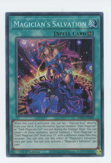 RA01-EN068 - Magician's Salvation - Secret Rare - 25th Anniversary Rarity Collection