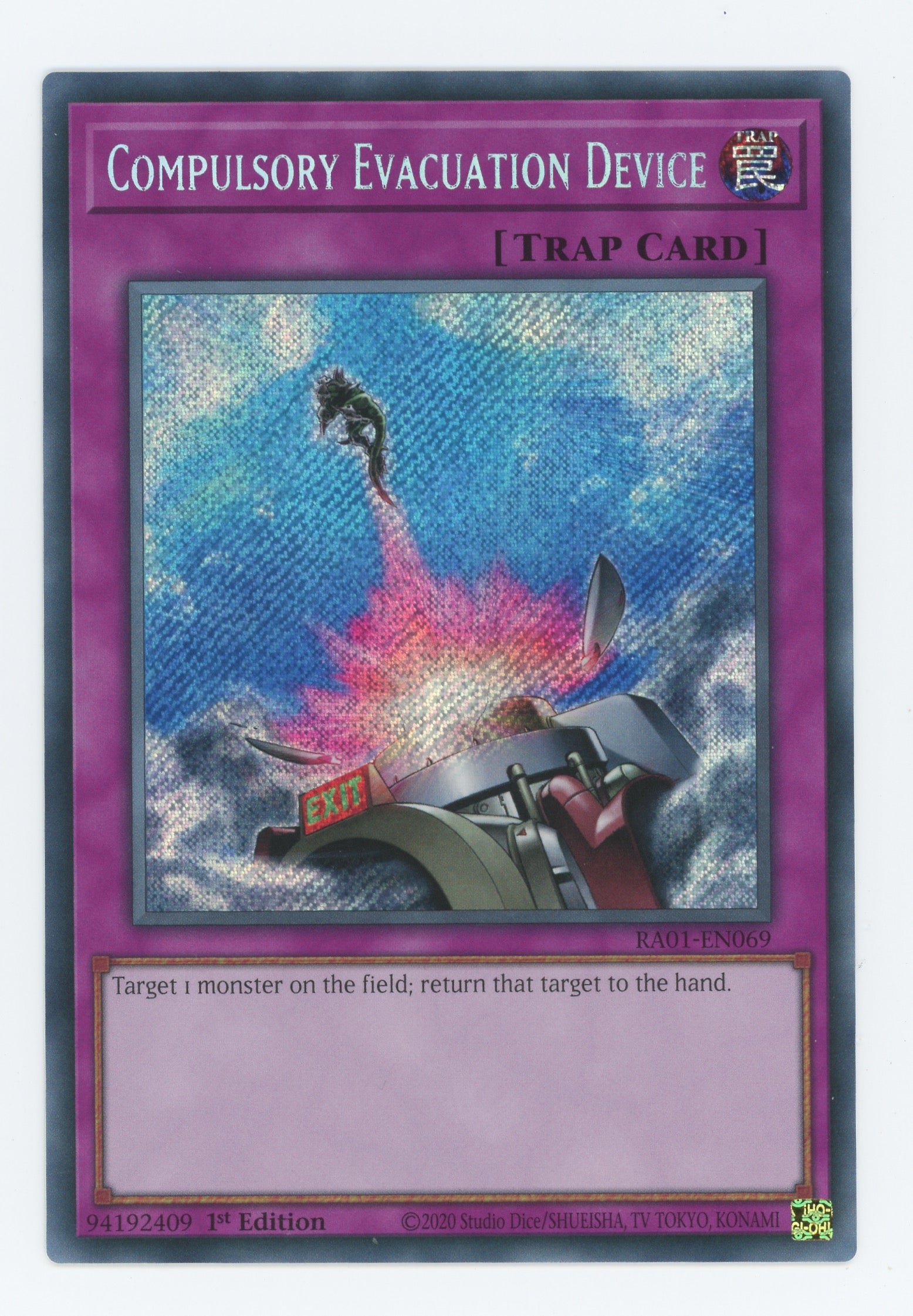 RA01-EN069 - Compulsory Evacuation Device - Secret Rare - Normal Trap - Rarity Collection