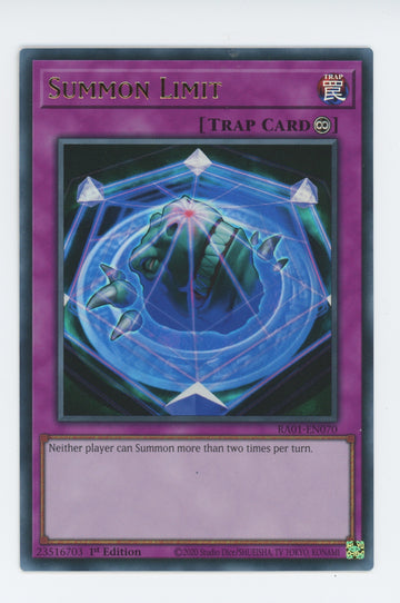 RA01-EN070 - Summon Limit (UR) - Ultra Rare - 25th Anniversary Rarity Collection