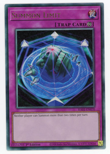 RA01-EN070 - Summon Limit (PUR) - Ultimate Rare - 25th Anniversary Rarity Collection