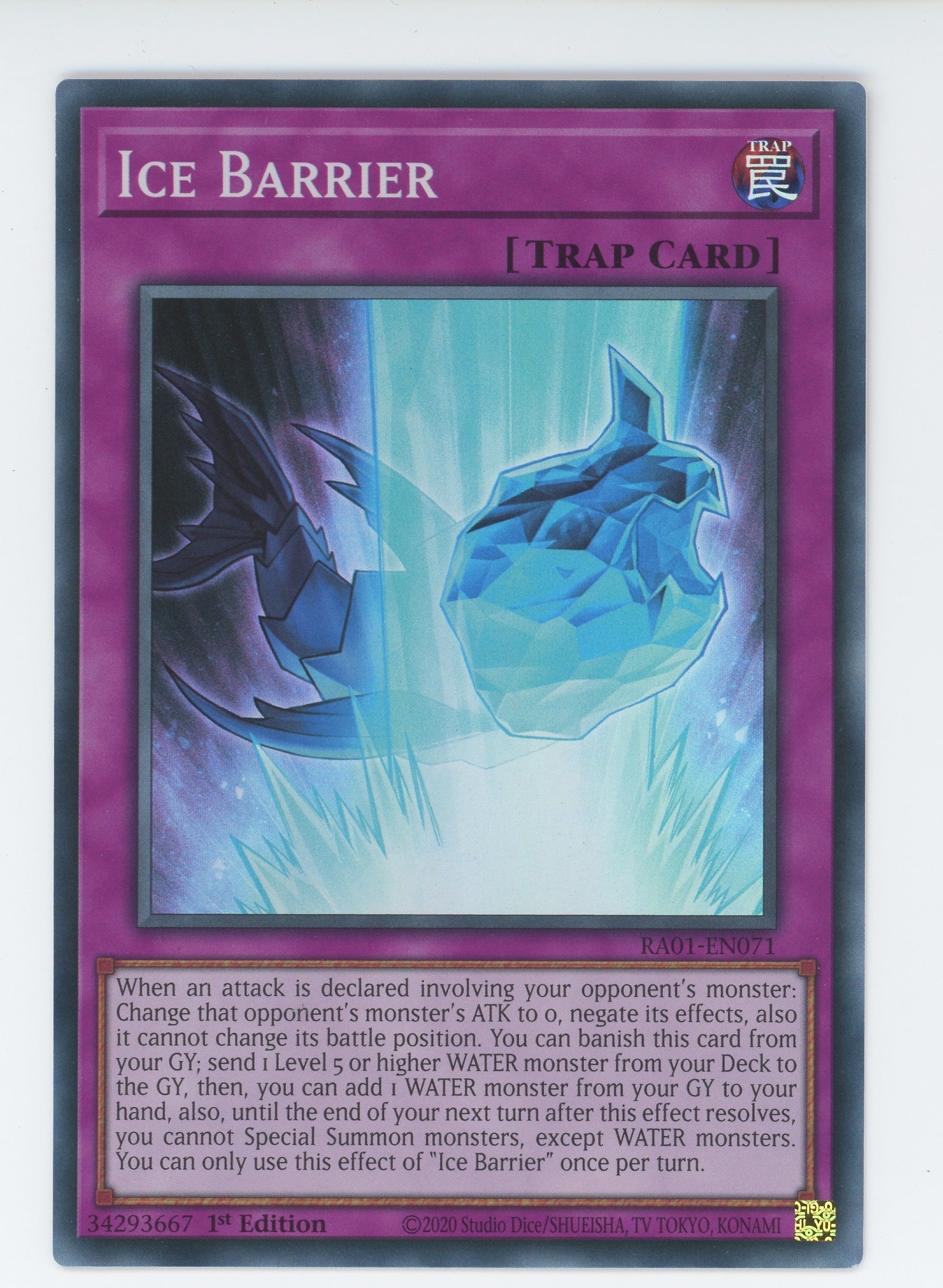 RA01-EN071 - Ice Barrier - Super Rare - Normal Trap - Rarity Collection