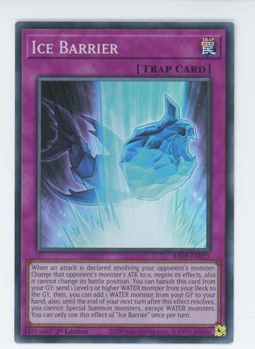 RA01-EN071 - Ice Barrier - Super Rare - 25th Anniversary Rarity Collection