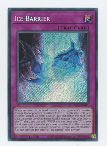 RA01-EN071 - Ice Barrier - Secret Rare - 25th Anniversary Rarity Collection