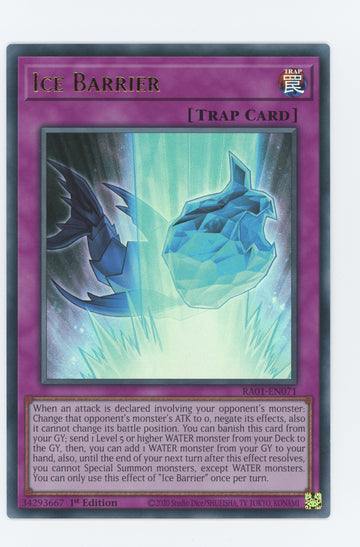RA01-EN071 - Ice Barrier (UR) - Ultra Rare - 25th Anniversary Rarity Collection