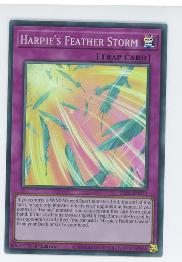 RA01-EN073 - Harpie's Feather Storm - Super Rare - 25th Anniversary Rarity Collection