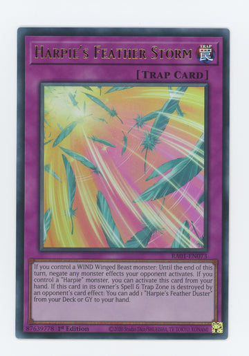 RA01-EN073 - Harpie's Feather Storm (UR) - Ultra Rare - 25th Anniversary Rarity Collection