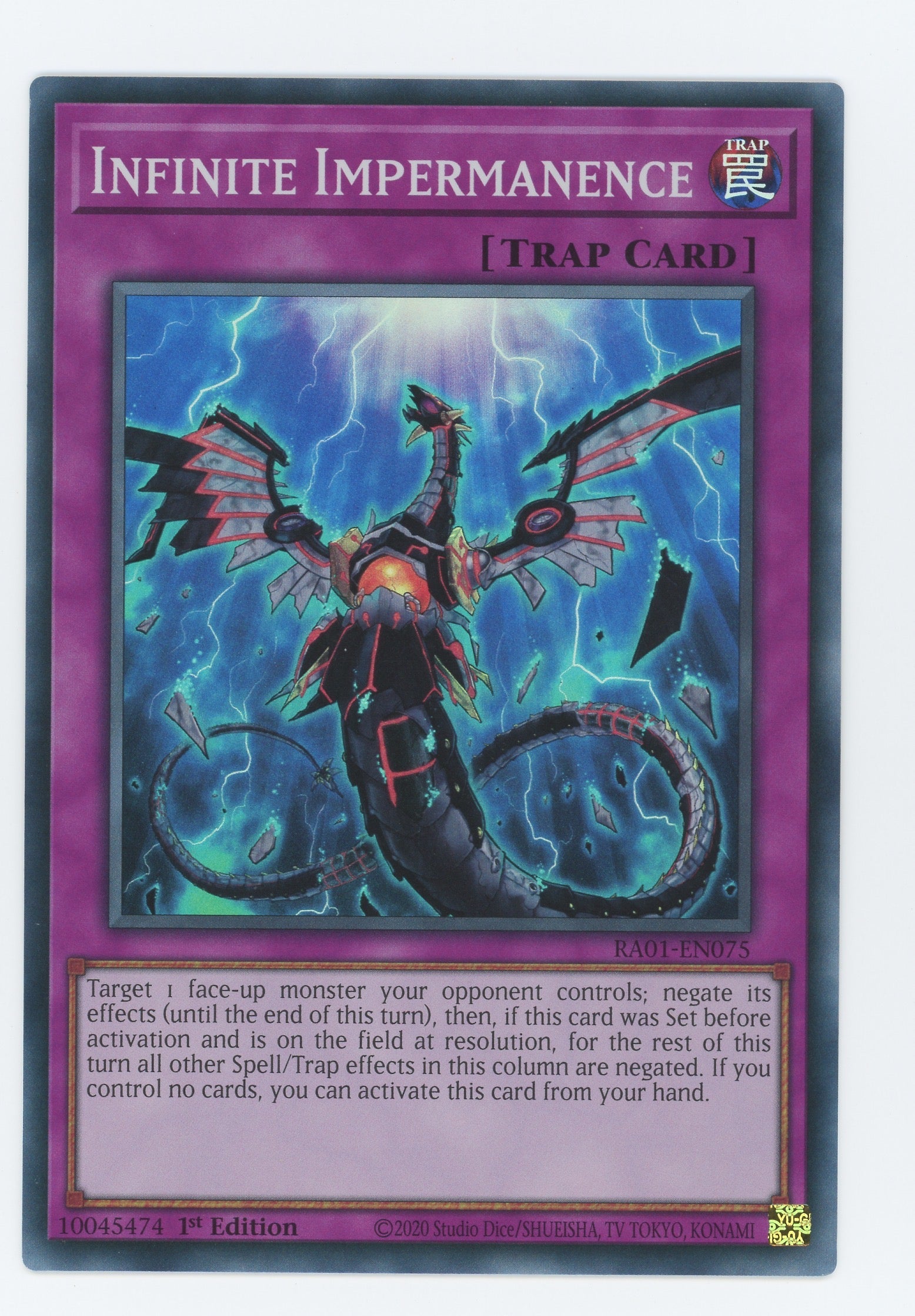 RA01-EN075 - Infinite Impermanence - Super Rare - Normal Trap - Rarity Collection