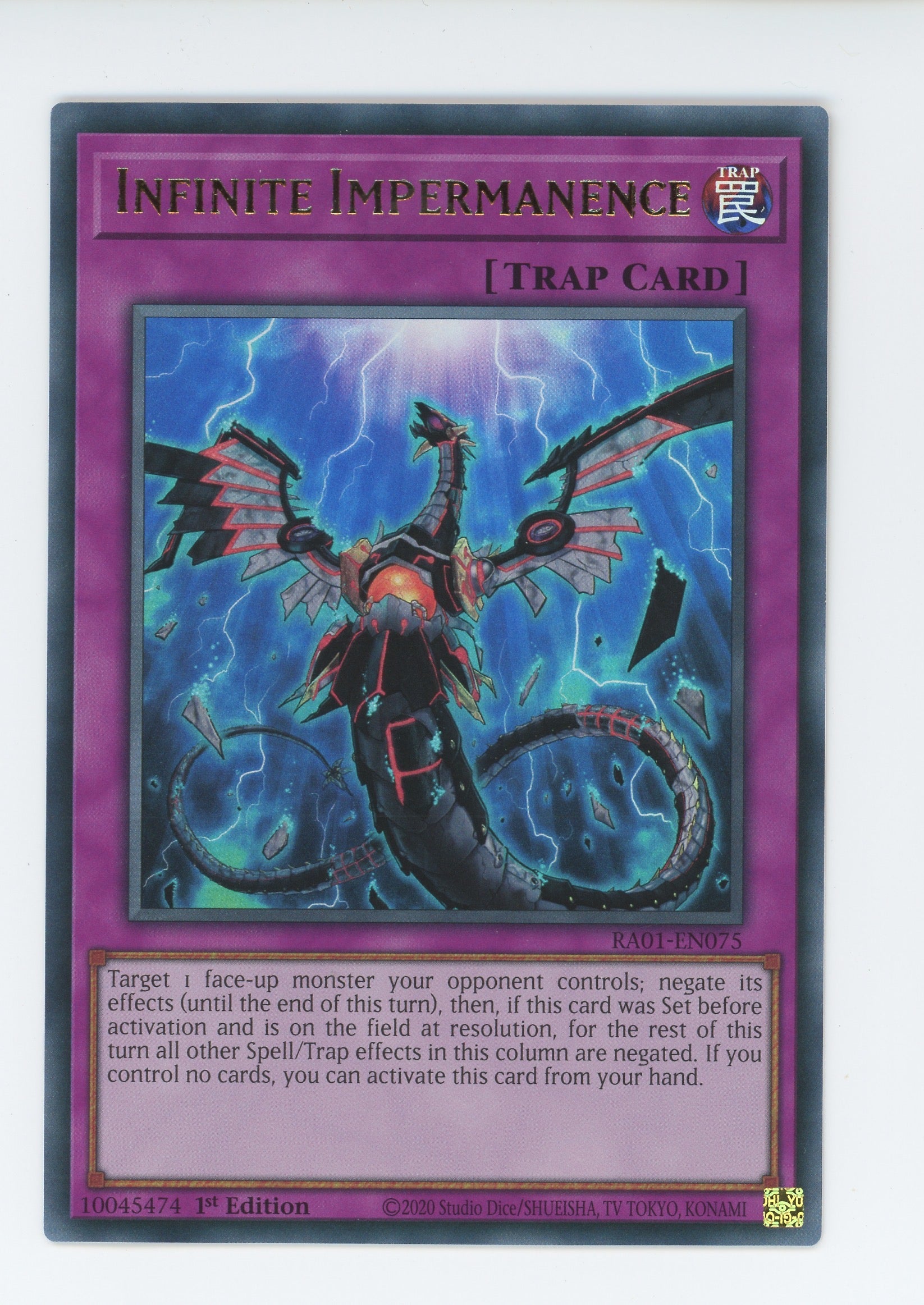 RA01-EN075 - Infinite Impermanence - Ultra Rare - Normal Trap - Rarity Collection