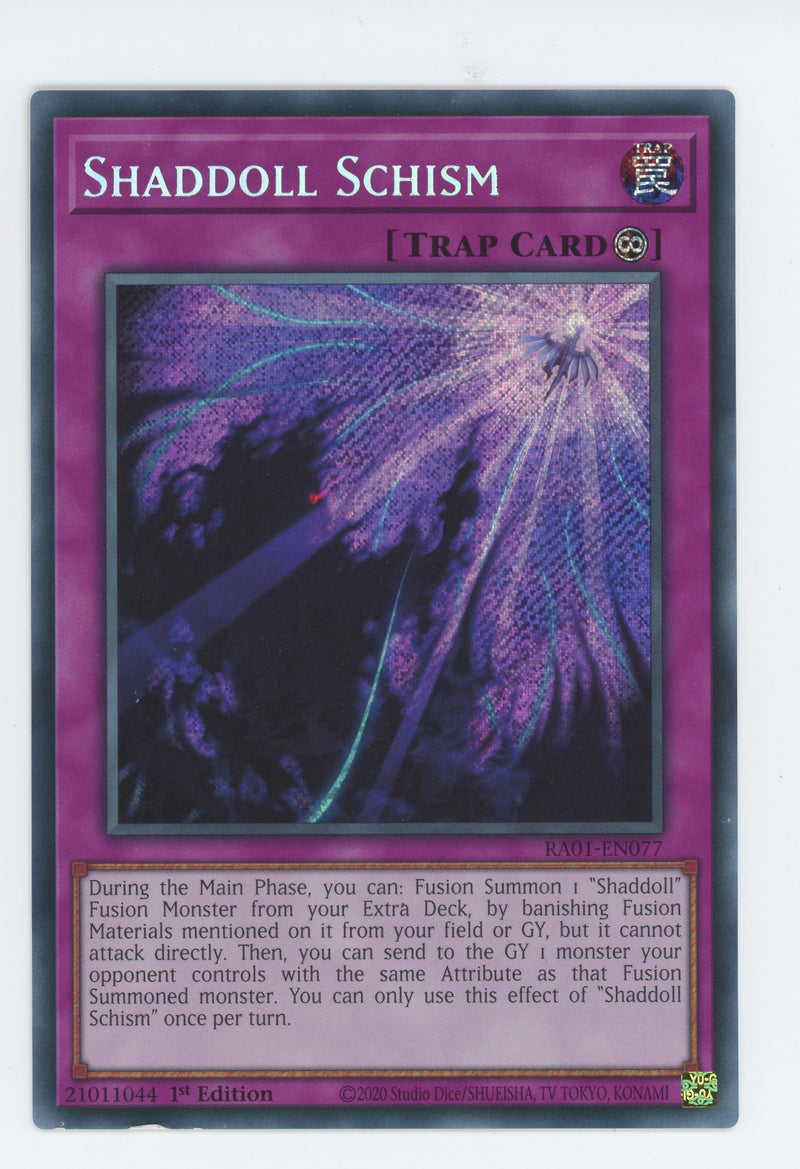 RA01-EN077 - Shaddoll Schism - Secret Rare - Continuous Trap - Rarity Collection