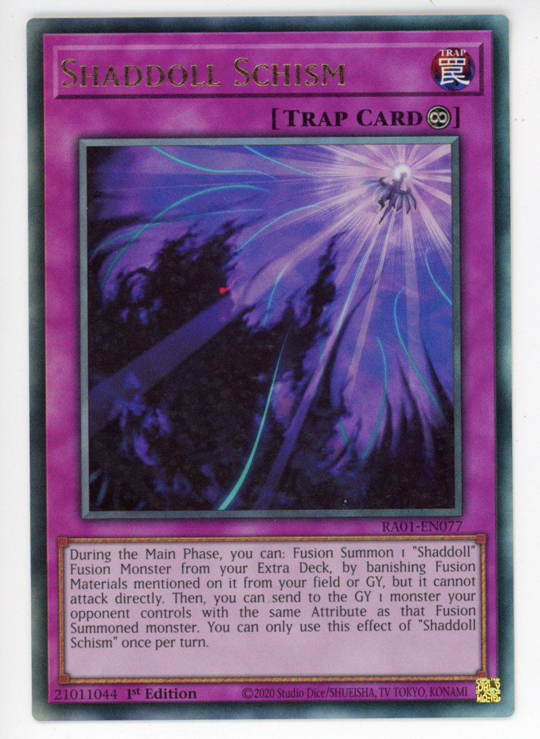 RA01-EN077 - Shaddoll Schism - Ultimate Rare - Continuous Trap - Rarity Collection