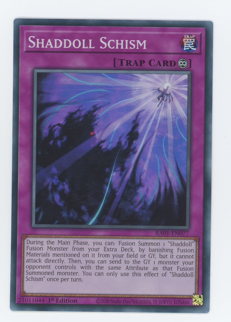 RA01-EN077 - Shaddoll Schism - Super Rare - Continuous Trap - Rarity Collection