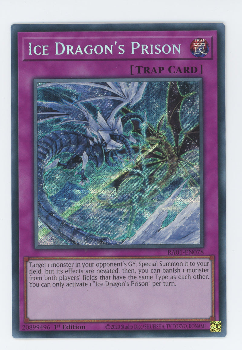 RA01-EN078 - Ice Dragon's Prison - Secret Rare - Normal Trap - Rarity Collection