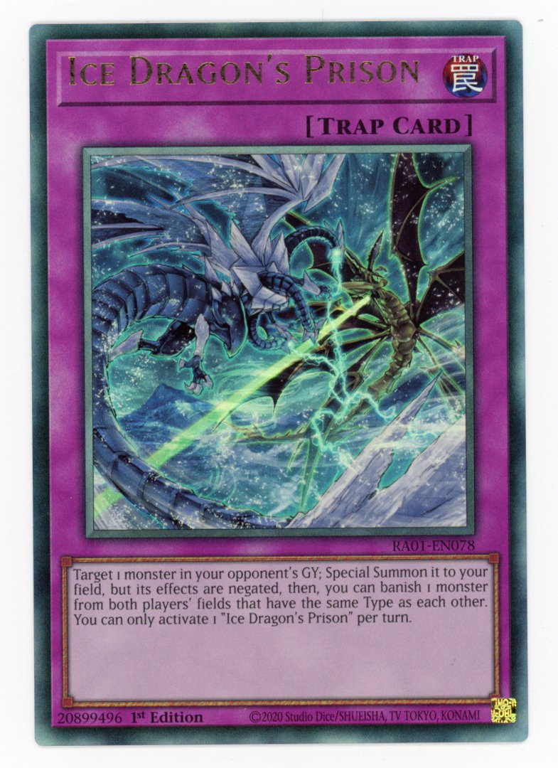 RA01-EN078 - Ice Dragon's Prison - Ultimate Rare - Normal Trap - Rarity Collection