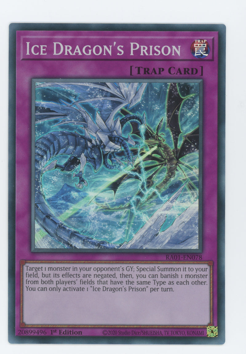 RA01-EN078 - Ice Dragon's Prison - Super Rare - Normal Trap - Rarity Collection