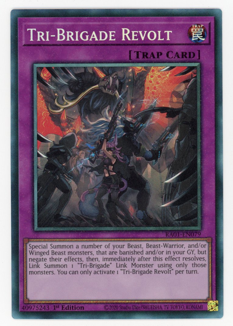 RA01-EN079 - Tri-Brigade Revolt - Collector's Rare - Normal Trap - Rarity Collection